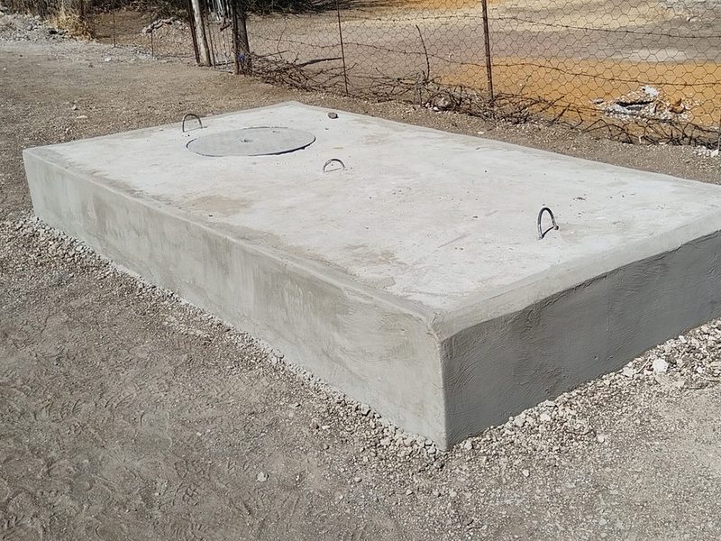 Completed chamber cover slab
